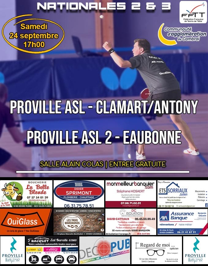 Affiche tennis de table