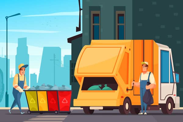 collecte déchets camion poubelle