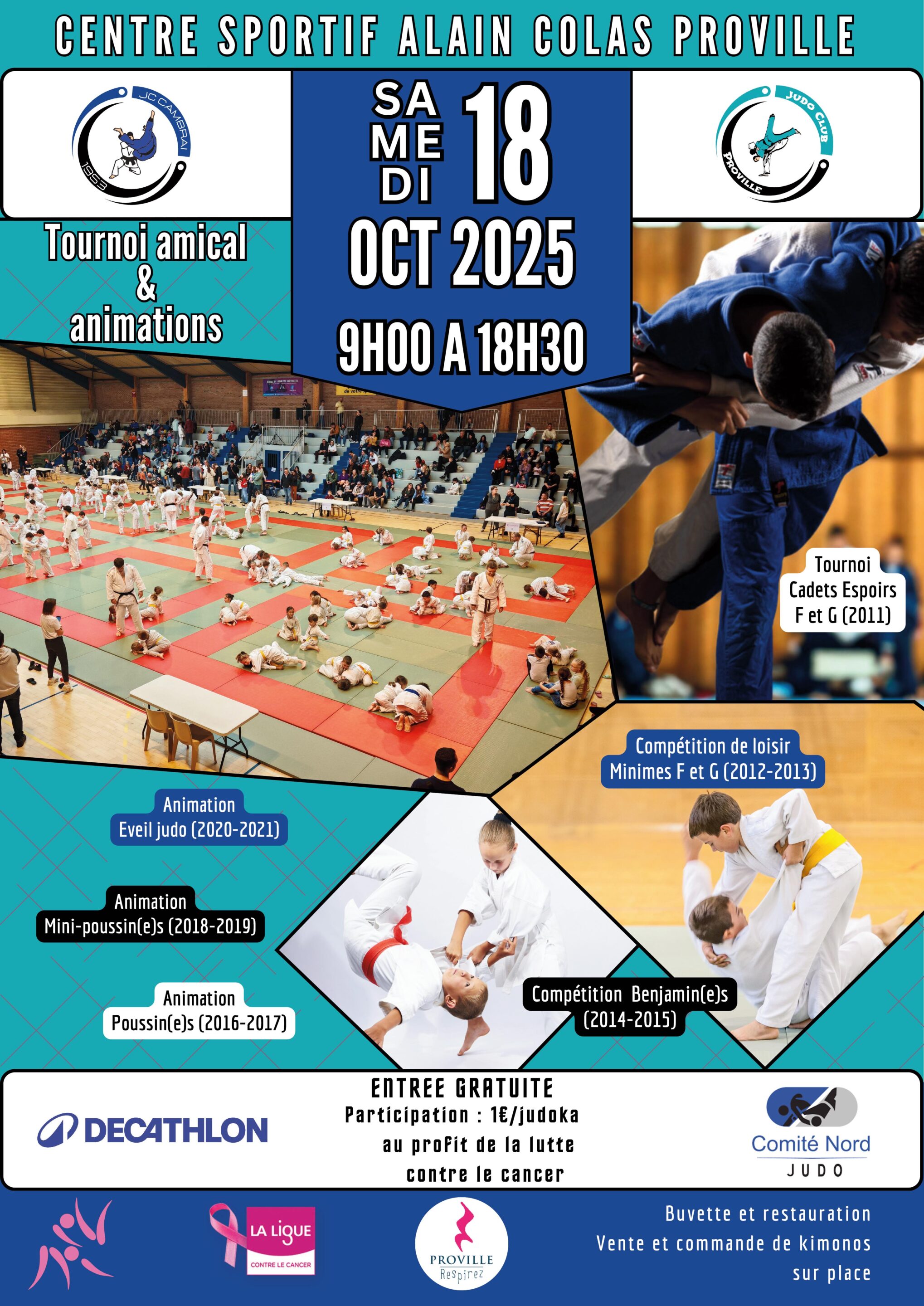 Affiche tournoi 18 Octobre 2025 Portrait Photographie robot fabriqué au micro-atelier de la médiathèque de Proville